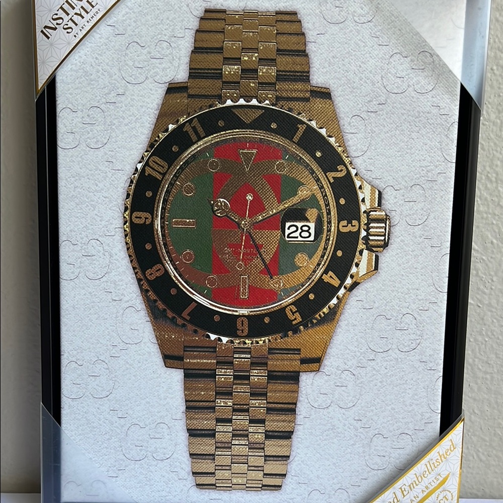 Instinct Style Gold Watch Wall Canvas - Picture 3 of 10